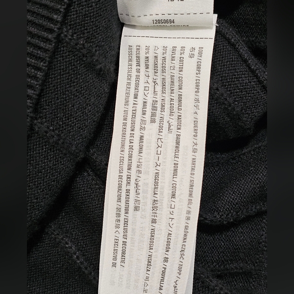 Abercrombie and Fitch Medium Black White Sideline Tipped Classic Cozy Polo Shirt - Picture 4 of 6